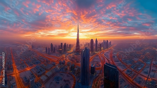 A stunning aerial view of a...