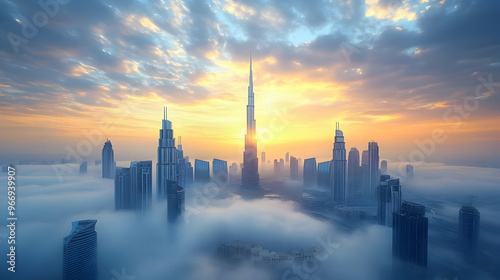 A stunning skyline at sunri...