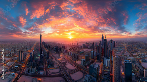 A stunning sunset panorama ...