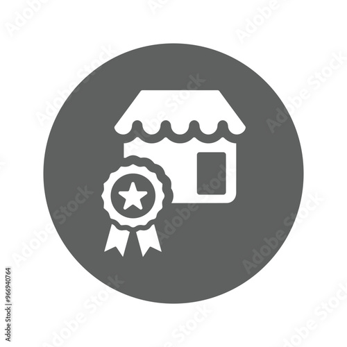 Award, shop, top store icon.