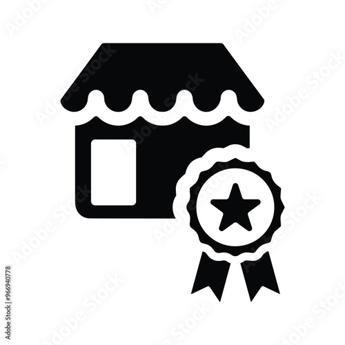 Award, shop, top store icon.