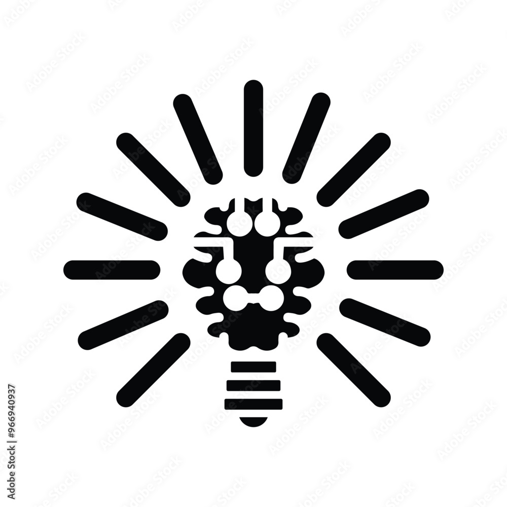 Obraz premium Brain, creative, logic icon.