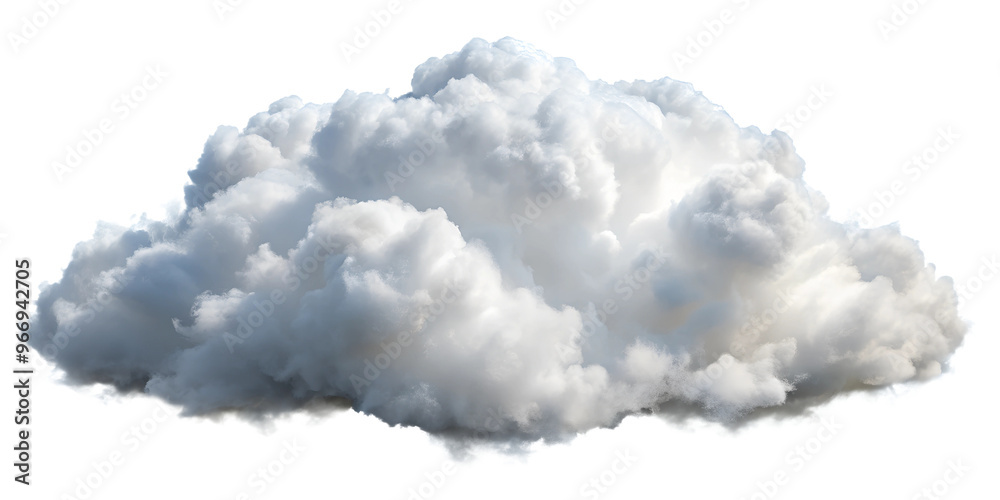clouds in the sky isolated on transparent white background, clipping pat
