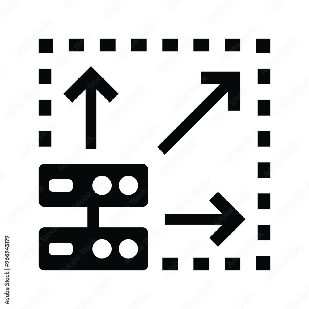 Scalability, scale, big data icon. Scalability, scale, big data icon.