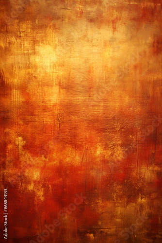 Vintage red gold painting texture background. Abstract watercolor template .Copy space. Christmas backdrop. 