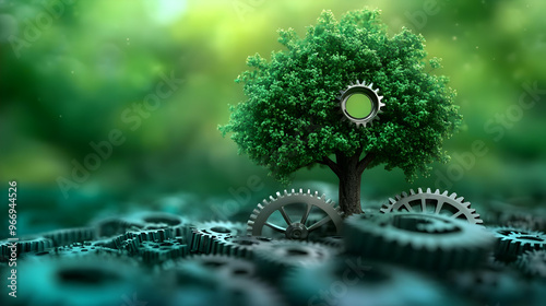 A tree with gears symbolize...