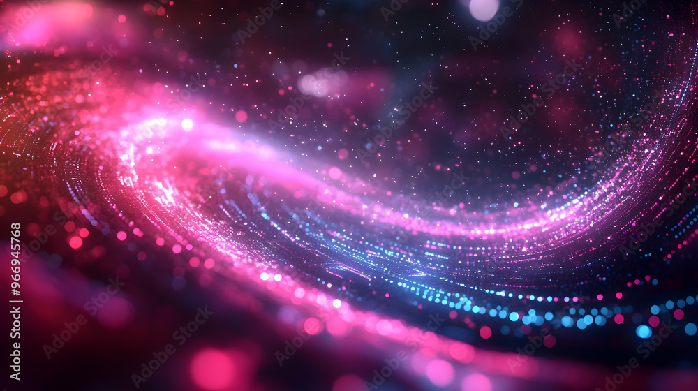 A vibrant abstract swirl of pink and blue lights, creating a cosmic, ethereal atmosphere. A vibrant abstract swirl of pink and blue lights, creating a cosmic, ethereal atmosphere.