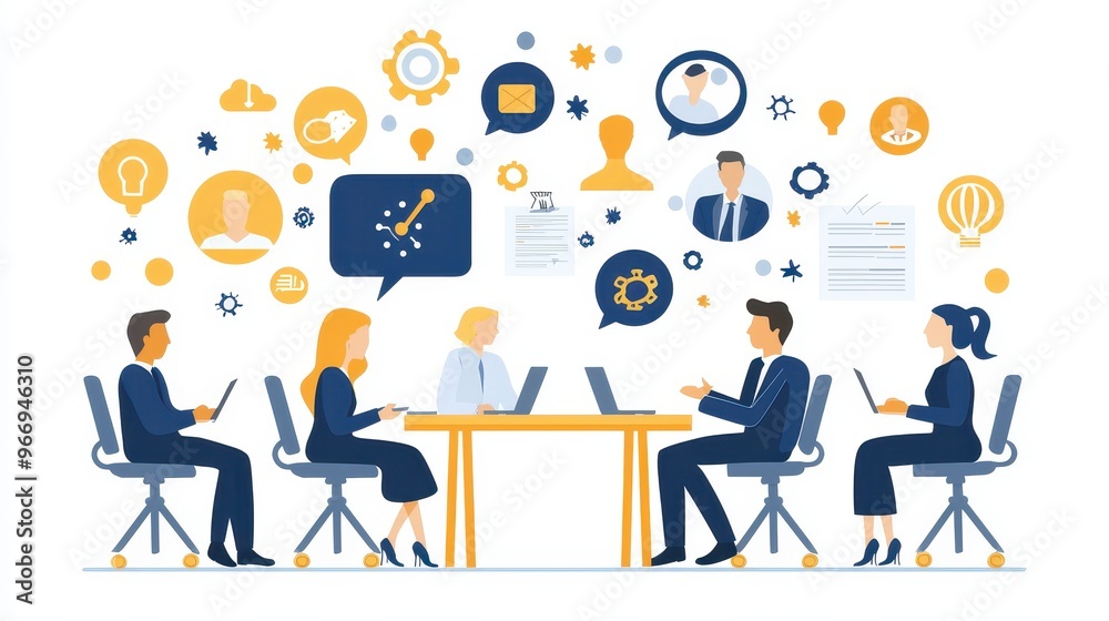 Business Team Meeting Collaboration Teamwork Discussion Ideas Concept Business Team Meeting Collaboration Teamwork Discussion Ideas Concept