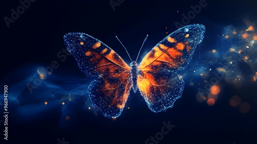 A vibrant digital butterfly...