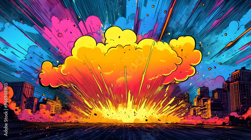 A vibrant explosion with co...