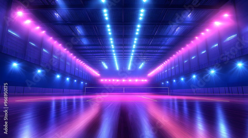 A vibrant indoor sports are...