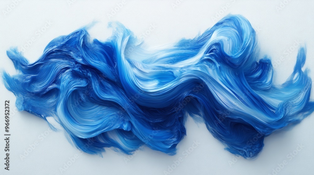 Abstract blue brush stroke on white background, artistic texture. Creative art and design concept Abstract blue brush stroke on white background, artistic texture. Creative art and design concept