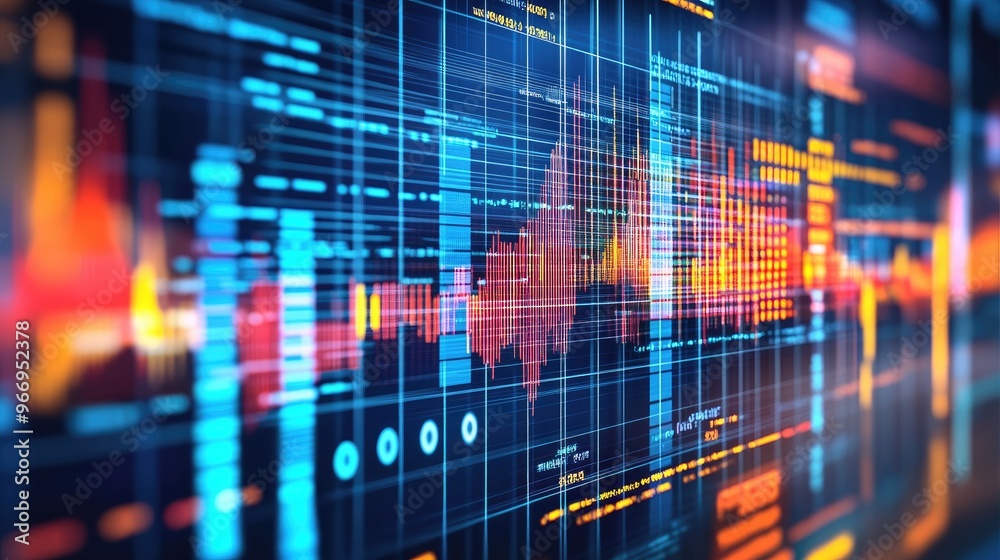 Stock Market and Forex Trading Graph Background with Financial Data Stock Market and Forex Trading Graph Background with Financial Data