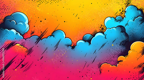 A vibrant, colorful abstrac...