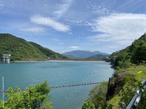 lake and mountains