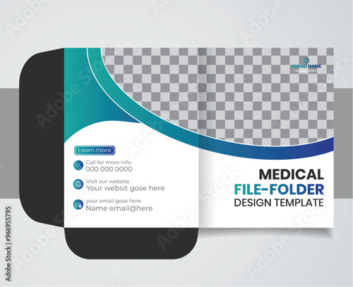 Corporate modern file folder design template	