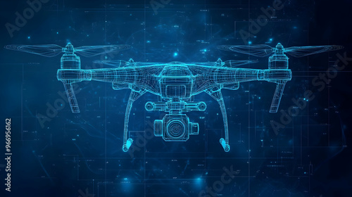 A wireframe illustration of...