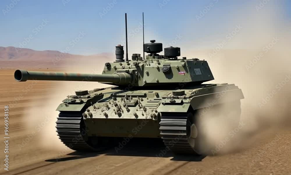 a military tank is passing through the desert a military tank is passing through the desert
