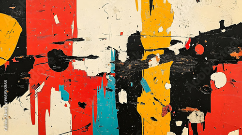 Abstract colorful artwork w...