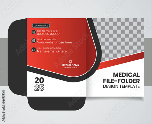 Corporate modern file folder design template	 photo