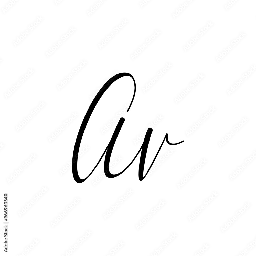 A hand-drawn signature logo design template A hand-drawn signature logo design template