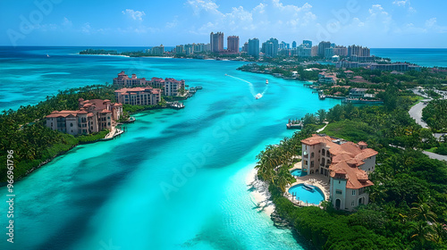 Aerial view of a tropical c...