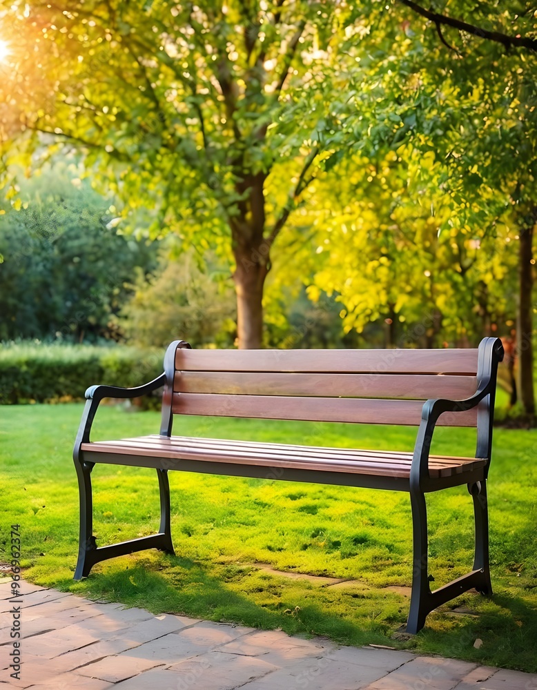 bench in autumn park, a beautiful garden bench in autumn park, a beautiful garden