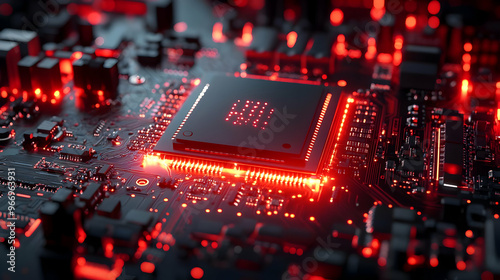 Close-up of a circuit board...
