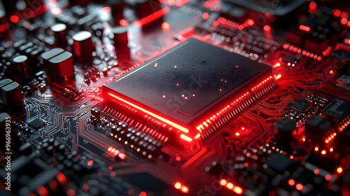 Close-up of a circuit board...