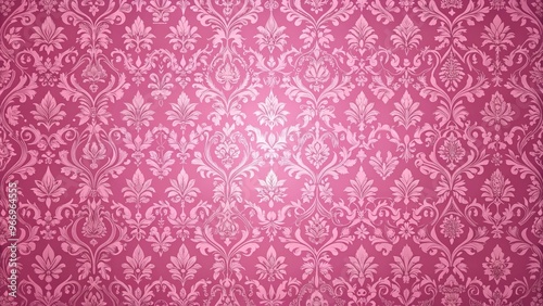 Sweet pink seamless pattern with reflected patterns