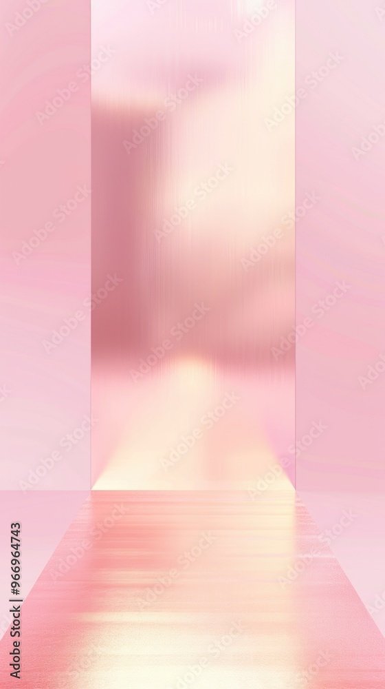Obraz premium Soft Pink Wave Double Arc 51