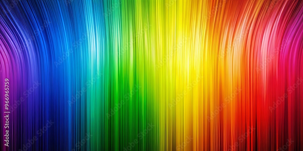 Naklejka premium Vibrant rainbow spectrum background shines brightly with deep reds, vibrant oranges, and radiant yellows, blending into