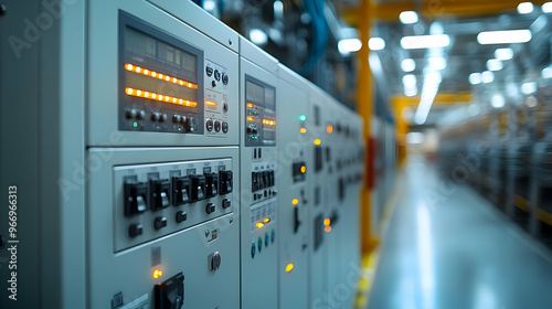 Control panels in an indust...