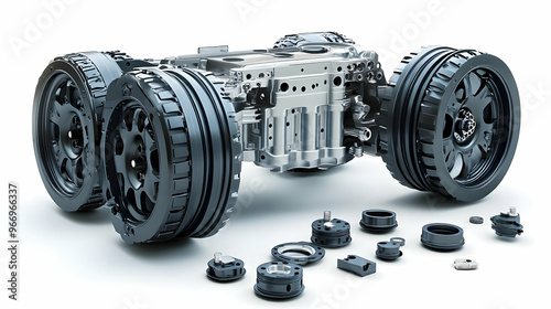 Detailed assembly of a vehi...