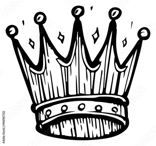 PNG  Hand-drawn royal crown illustration photo