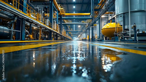 Industrial interior with re...