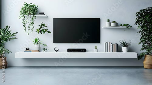 Modern living room with a T...