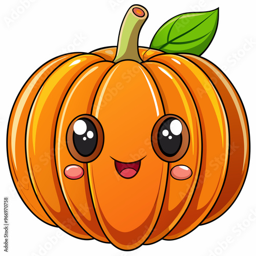 Transparent PNG available
Cute pumpkin icon logo vector illustration. Suitable for icons, logos, illustrations, stickers, books, covers, etc. photo