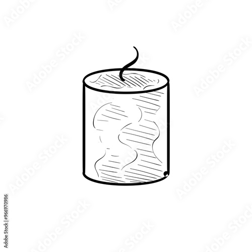 aromatherapy candle handdrawn illustration
