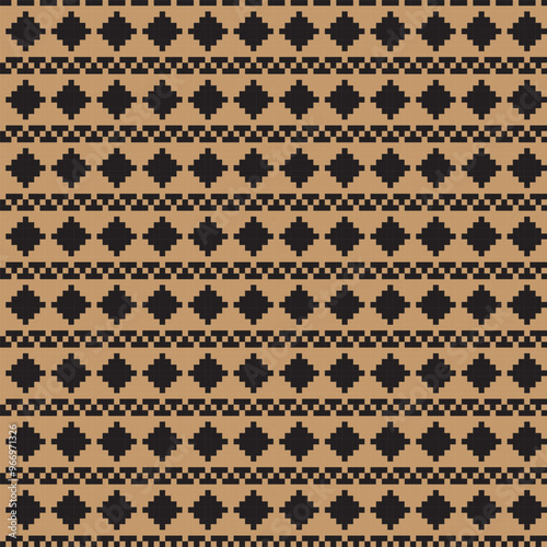 Neutral Colour Argyle Fair Isle Seamless Pattern Design