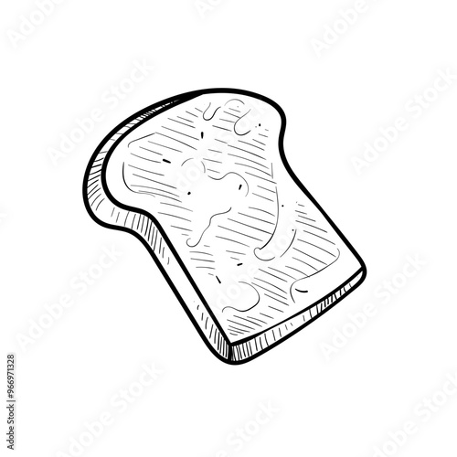 white bread handdrawn illustration