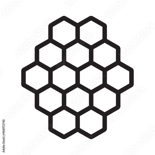 Sweet honeycomb outline clipart- honeycomb pattern Design - honeycomb block Vector Illustration 