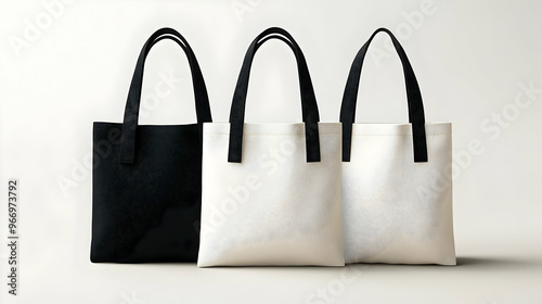 Three minimalist tote bags ...