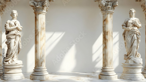 Two classical statues betwe...