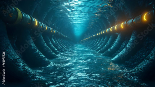 Underwater view of a tunnel...