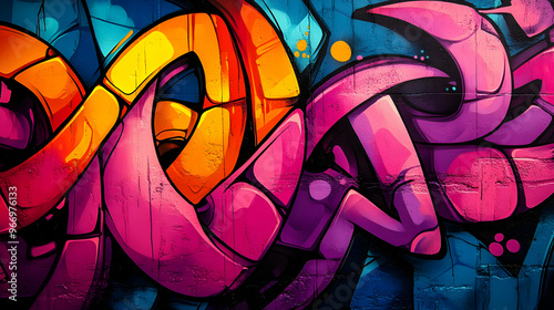 Vibrant graffiti artwork fe...