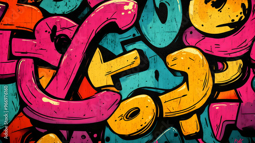 Vibrant graffiti artwork fe...