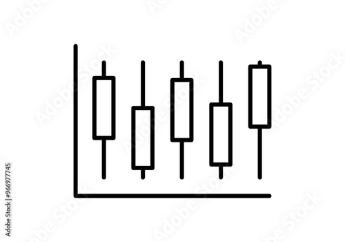 Icono negro de gráfico de barras de criptomonedas