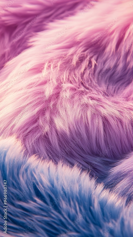 Close-up of pink and blue fluffy fur texture, abstract background. Softness and comfort concept Close-up of pink and blue fluffy fur texture, abstract background. Softness and comfort concept