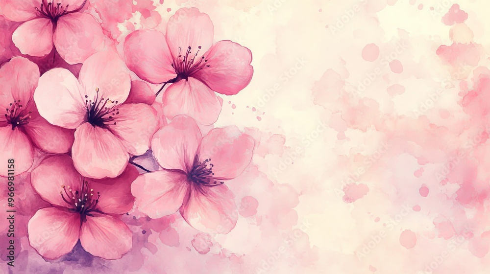 Fototapeta premium Elegant Dusty Pink Floral Background on White Soft, Romantic, and Delicate 